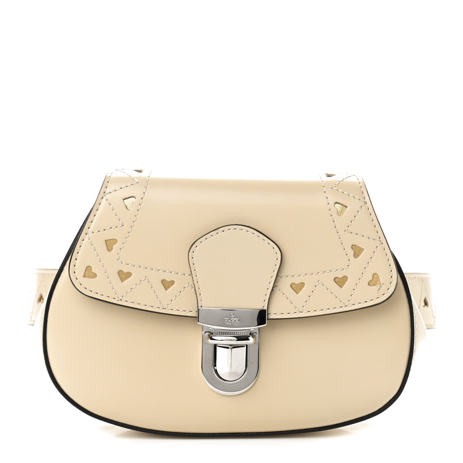 Gucci Calfskin Childrens Heart Belt Bag M White 1 of 12