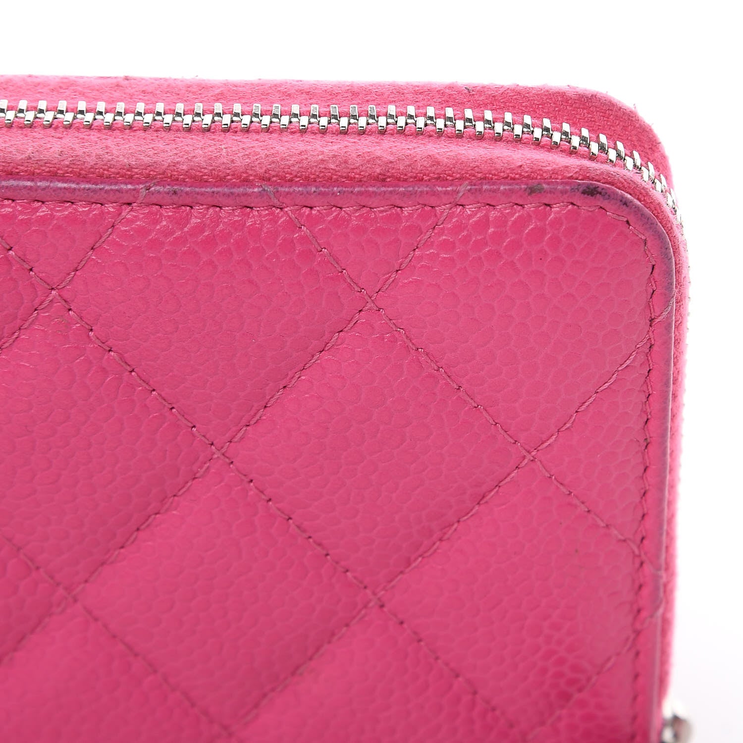 Chanel Caviar Quilted Medium Zip Around Wallet Pink 13 of 20