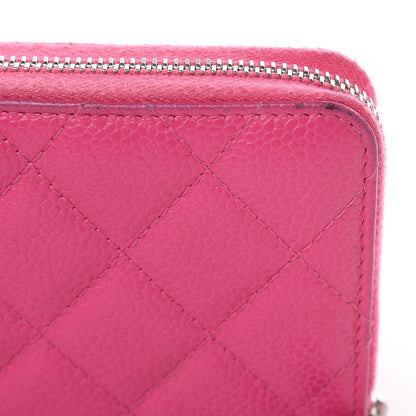 Chanel Caviar Quilted Medium Zip Around Wallet Pink 13 of 20