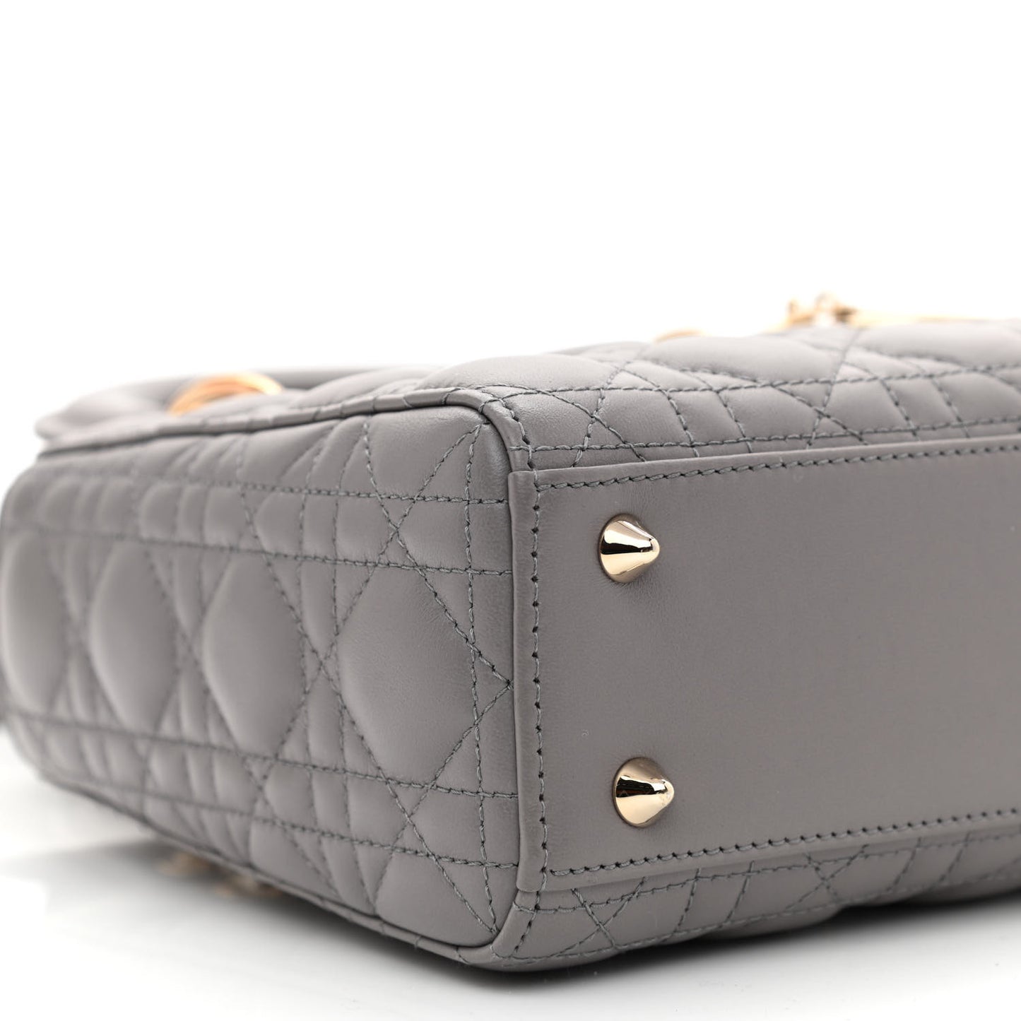 Lambskin Cannage Small My ABCDior Lady Dior Grey