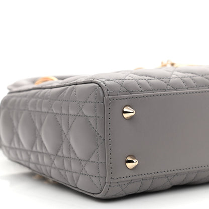 Christian Dior Lambskin Cannage Small My ABCDior Lady Dior Grey 9 of 11