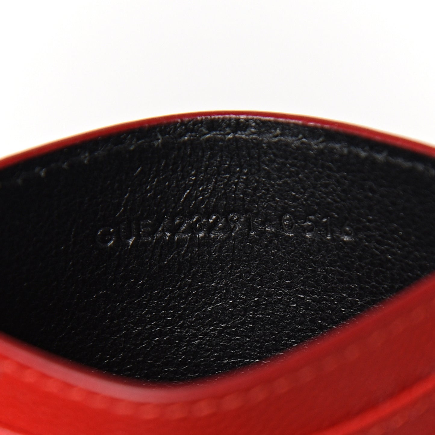 Grain De Poudre Matelasse Chevron Monogram Credit Card Case New Red