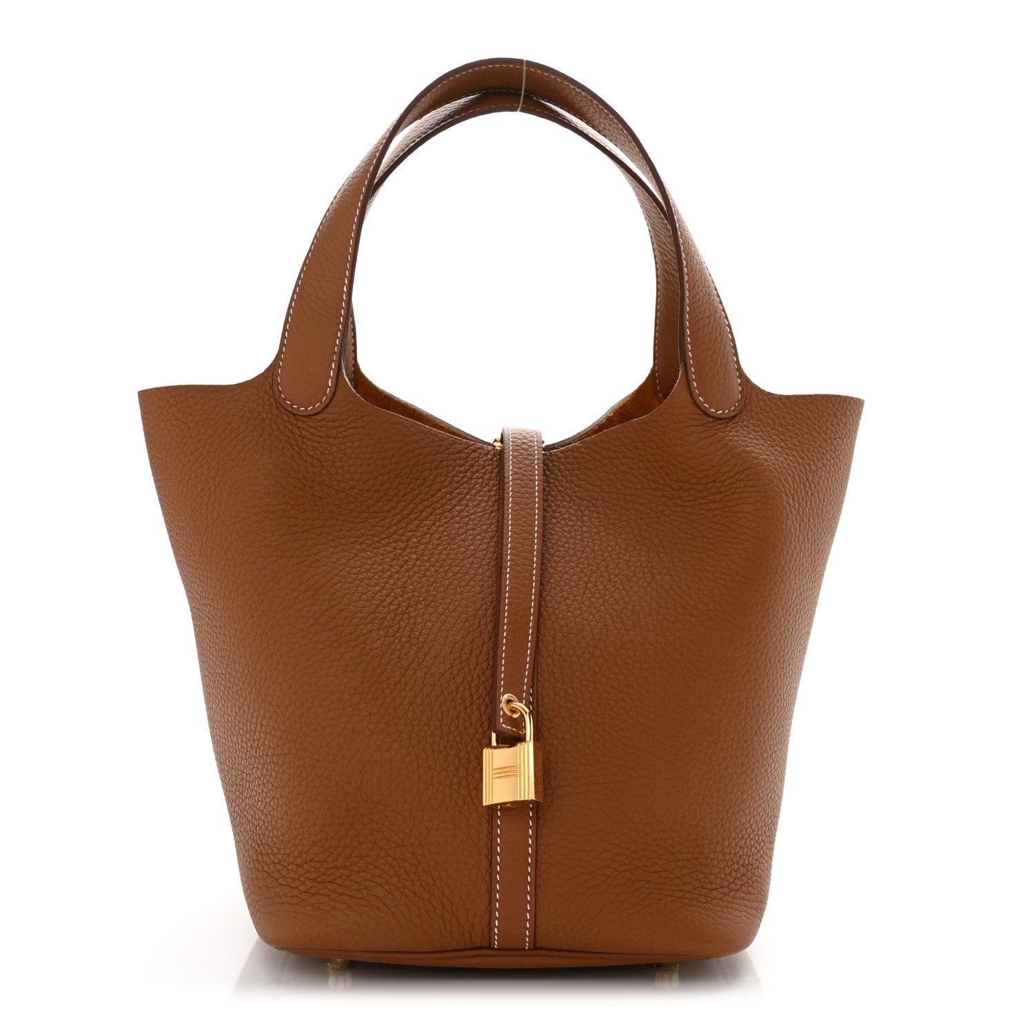 Hermes Taurillon Clemence Picotin Lock 22 MM Gold 1 of 11