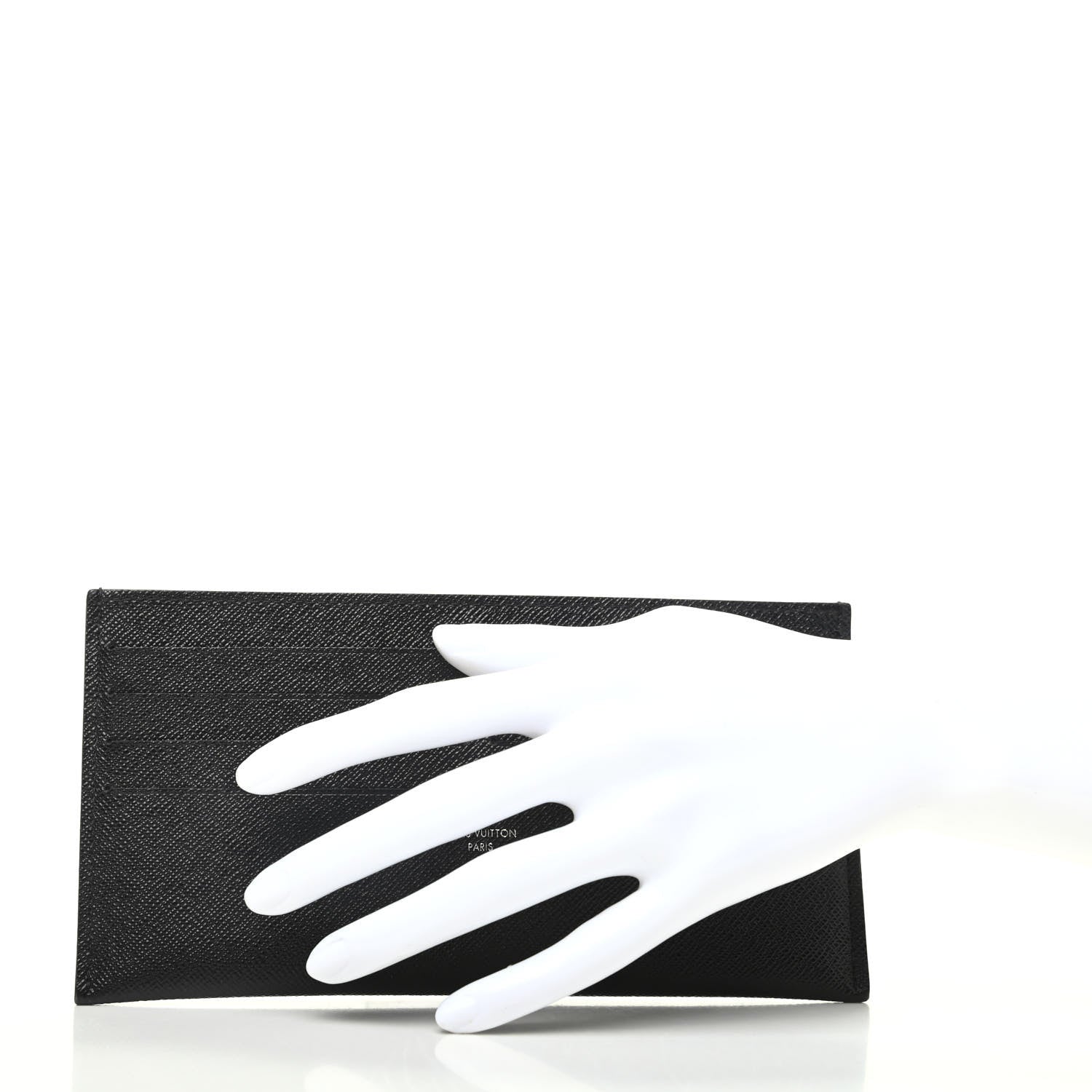 Louis Vuitton Calfskin Felicie Chain Wallet Card Holder Insert Black 2 of 6