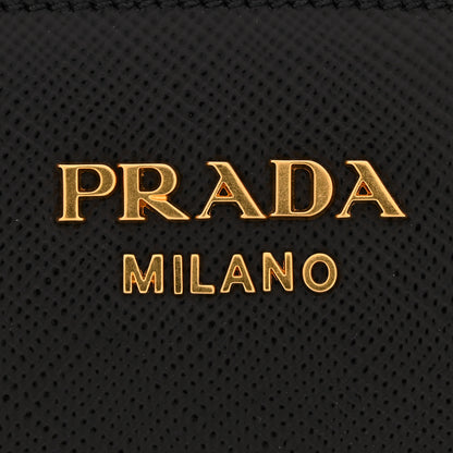 Prada Saffiano Cuir Crocodile Mini Double Bag Black Magenta 13 of 13