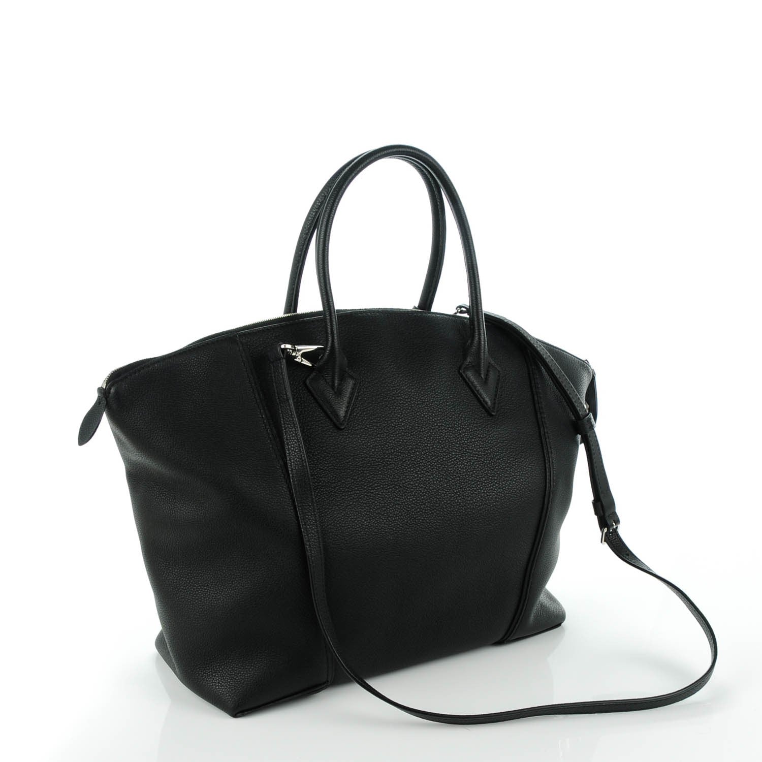 Louis Vuitton Veau Cachemire Soft Lockit MM Black 3 of 7