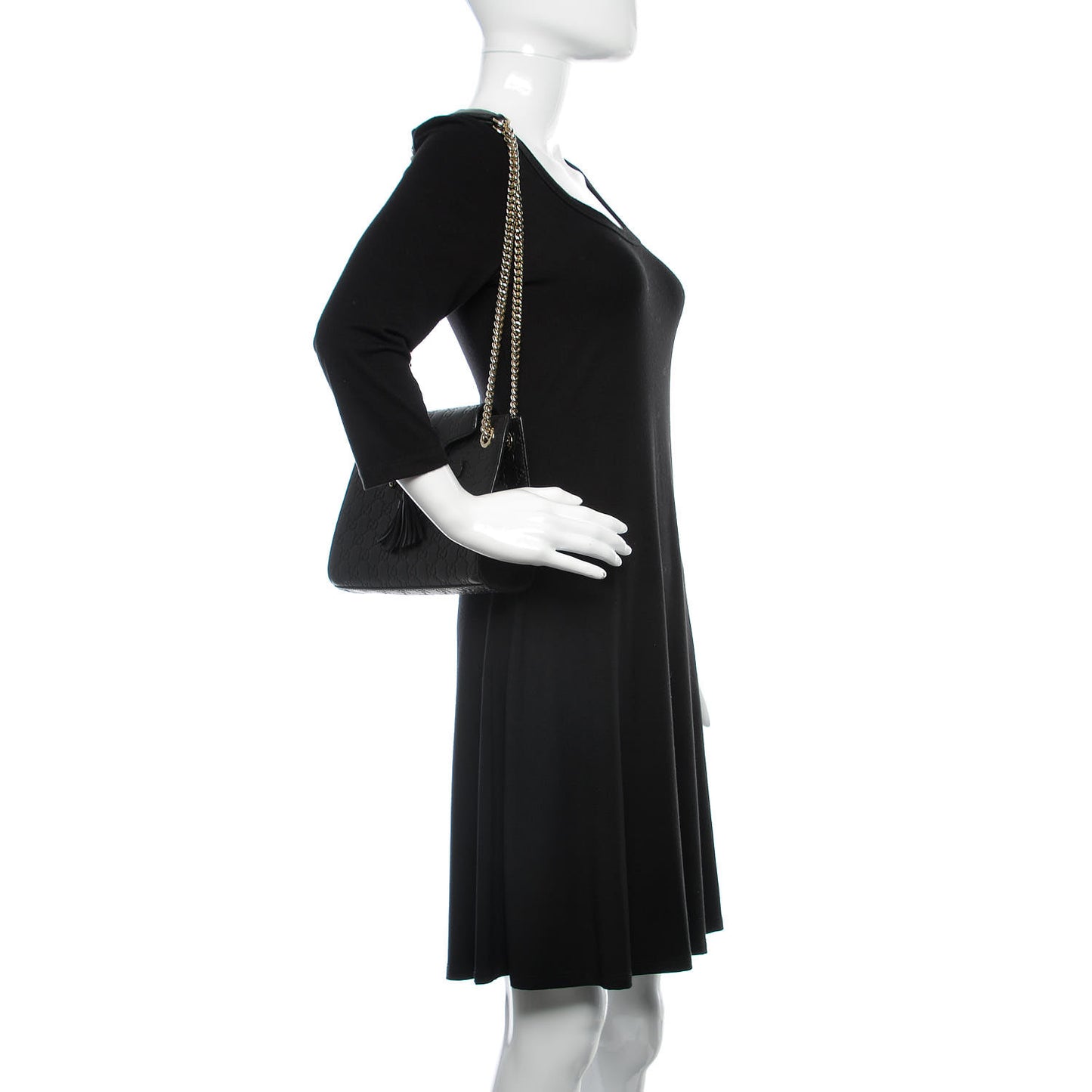 Guccissima Small Emily Shoulder Bag Black
