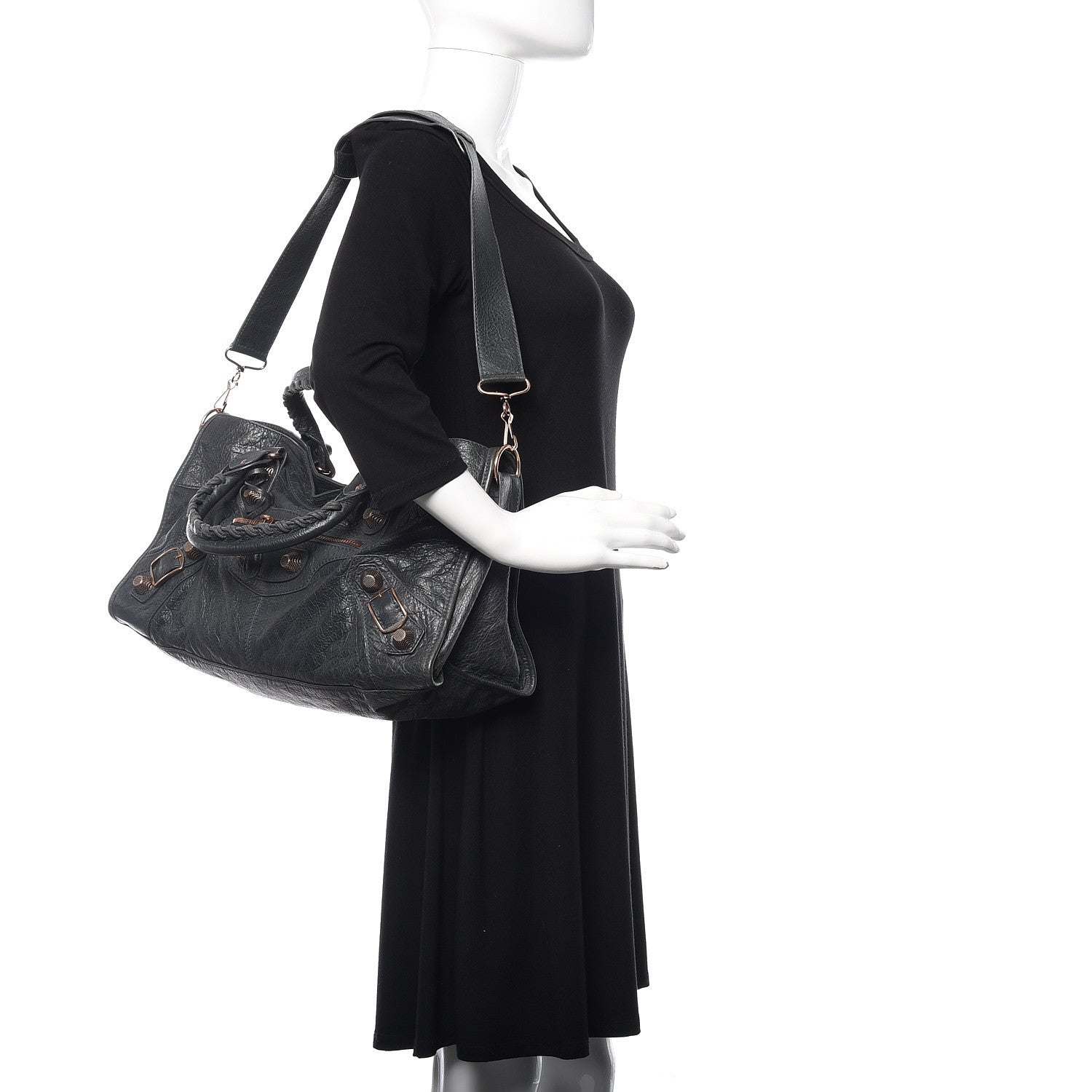 Balenciaga Agneau Giant 21 Rose Gold Hardware Part Time Anthracite 2 of 9