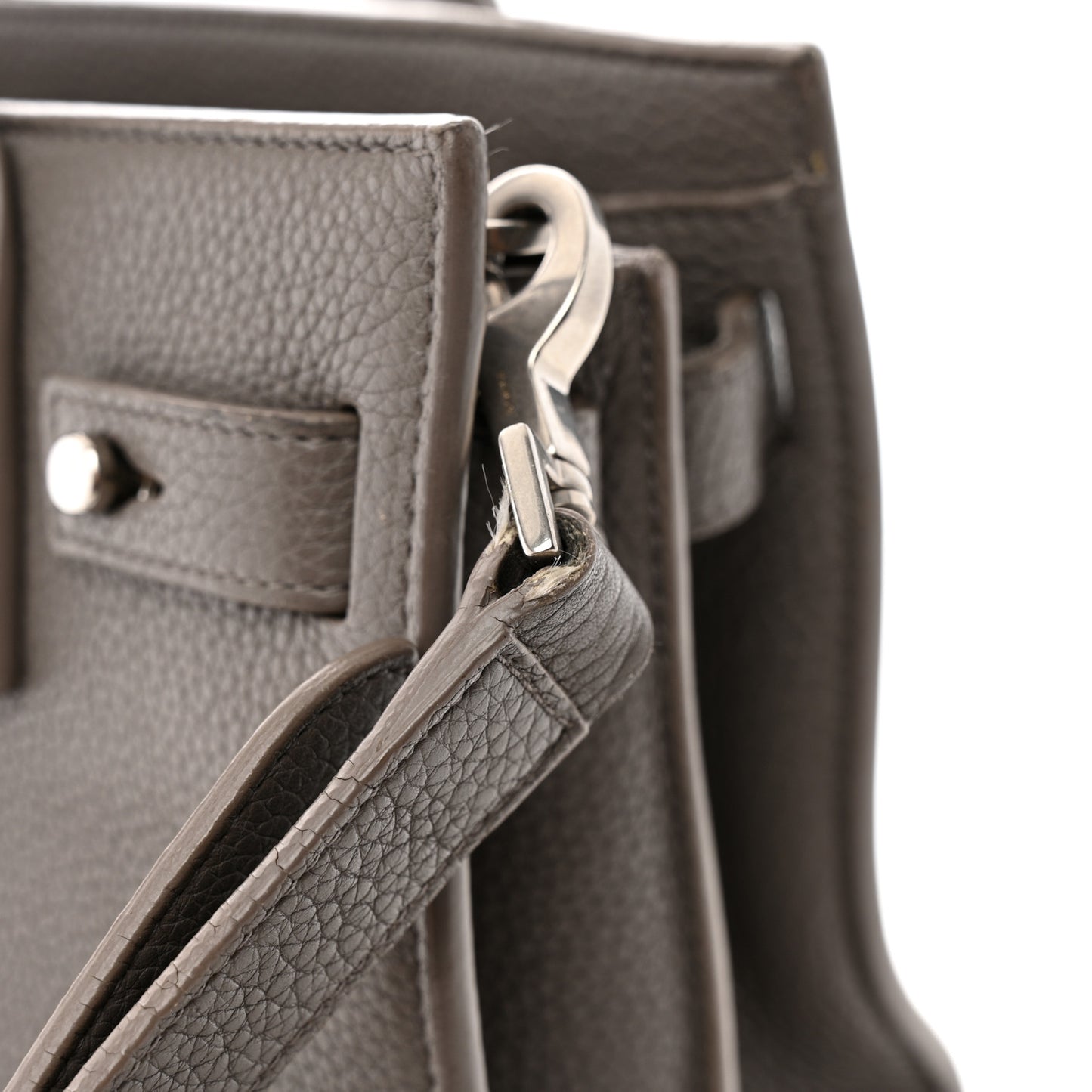 Grained Calfskin Nano Supple Sac De Jour Fog