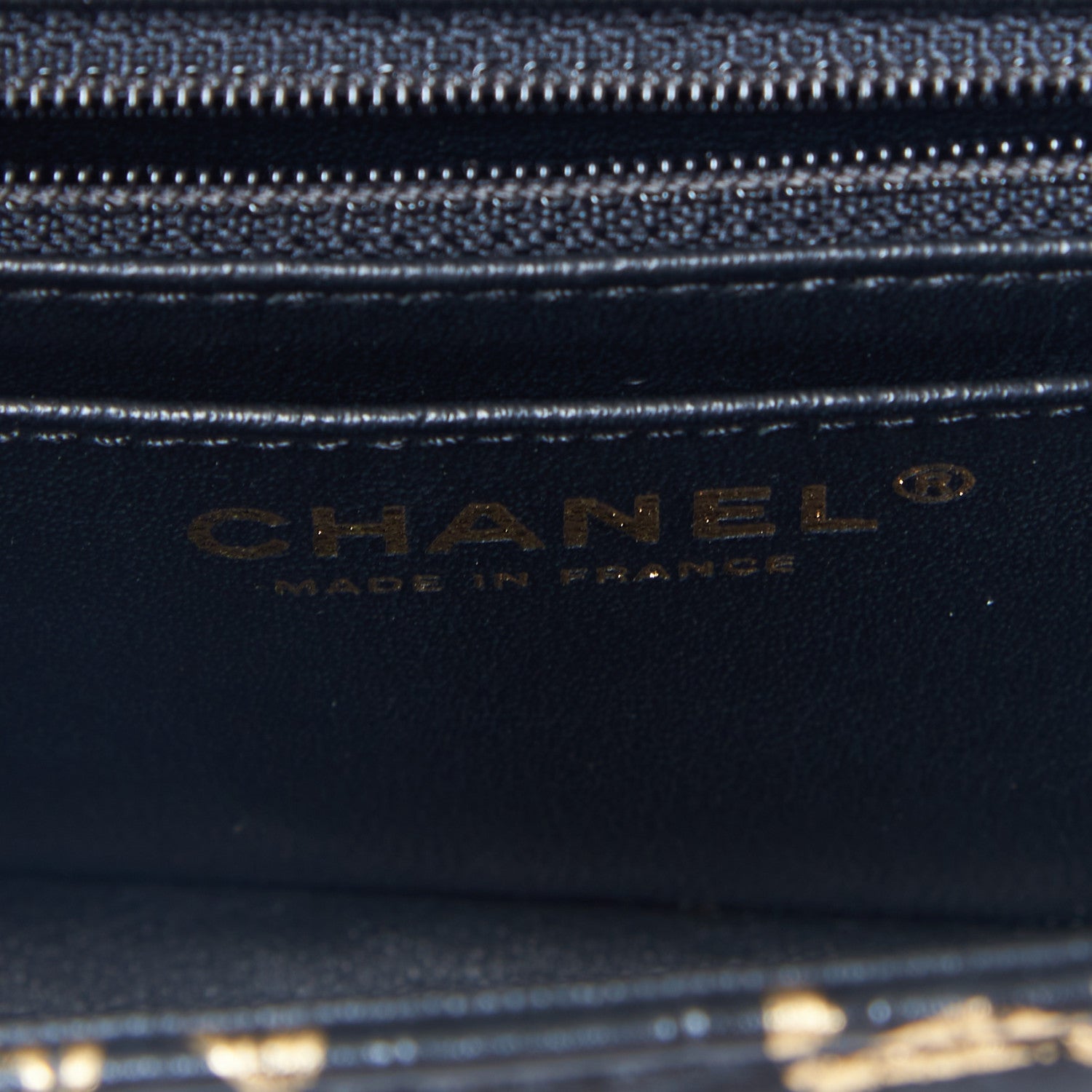 Chanel Calfskin Crocodile Embossed Graffiti 2.55 Mini Cocodile Reissue Flap Black Gold 9 of 11