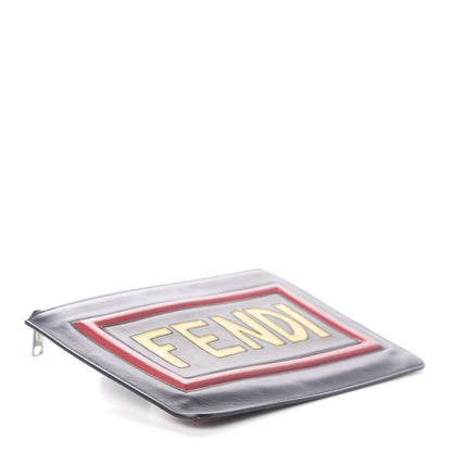 Fendi Calfskin Vocabulary Inlaid Pouch Multicolor 4 of 7