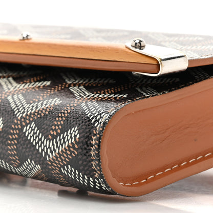 Goyard Goyardine Monte Carlo Bois Clutch With Strap Black Gold 9 of 16