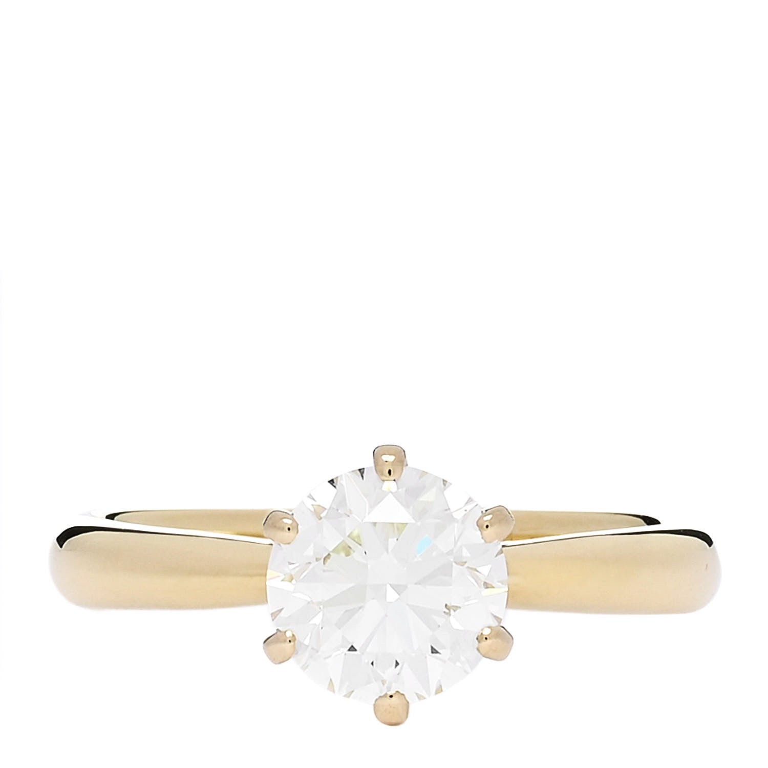 Parker & West by FASHIONPHILE 18K Yellow Gold Diamond 1.24ct Solitaire Engagement Ring 53 6.25 1 of 10