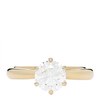 Parker & West by FASHIONPHILE 18K Yellow Gold Diamond 1.24ct Solitaire Engagement Ring 53 6.25 1 of 10