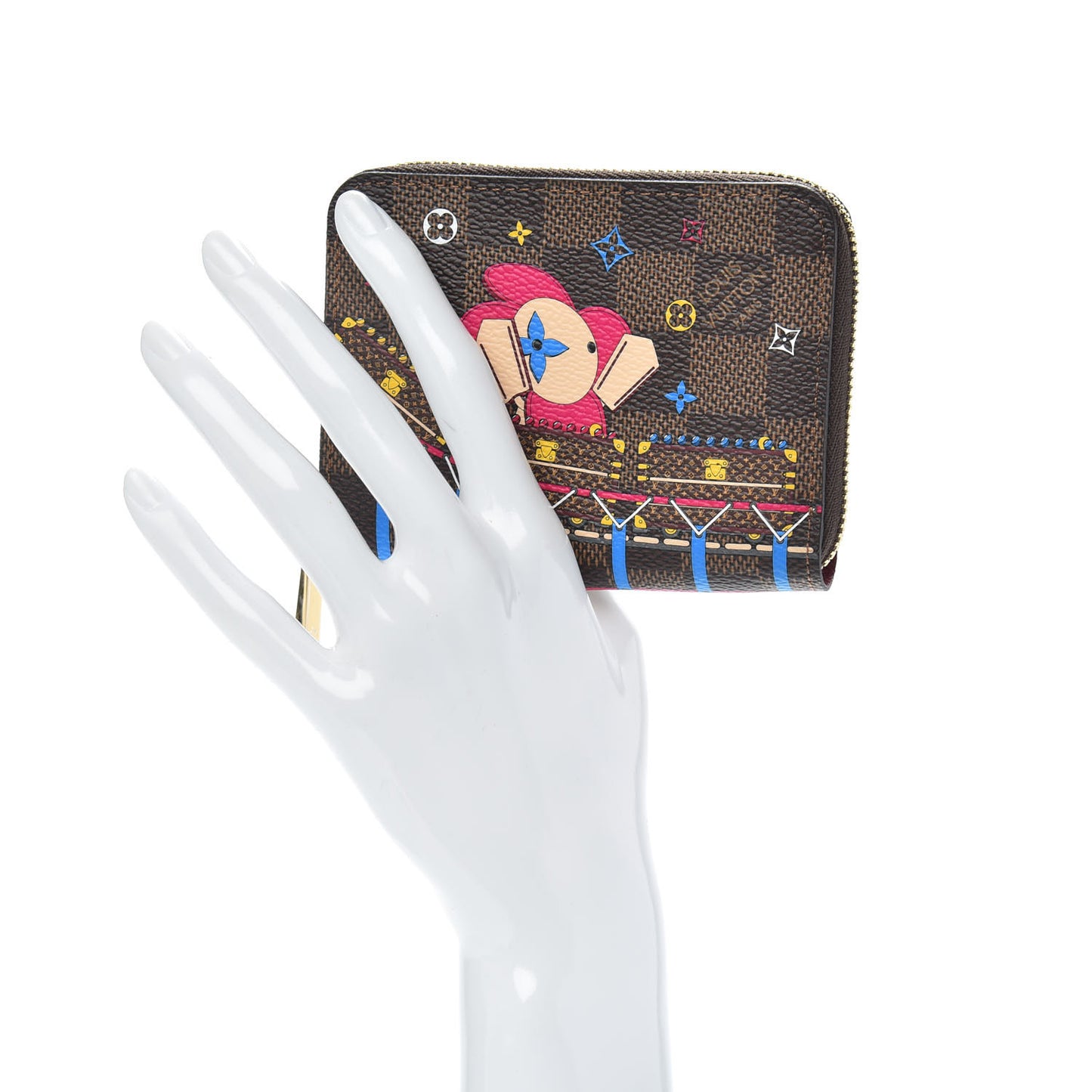 Damier Ebene 2020 Christmas Animation Roller Coaster Zippy Coin Purse Pivoine