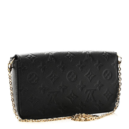 Louis Vuitton Empreinte Pochette Felicie Chain Wallet Black 4 of 10