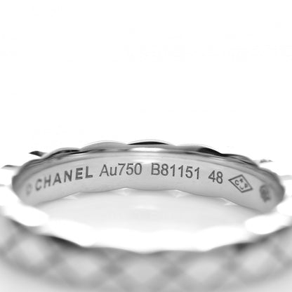Chanel 18K White Gold Mini Coco Crush Ring 48 4.5 4 of 5