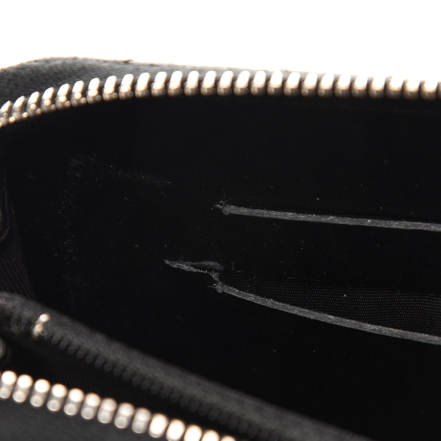 Caviar Quilted Small Gusset Zip Around Wallet Black