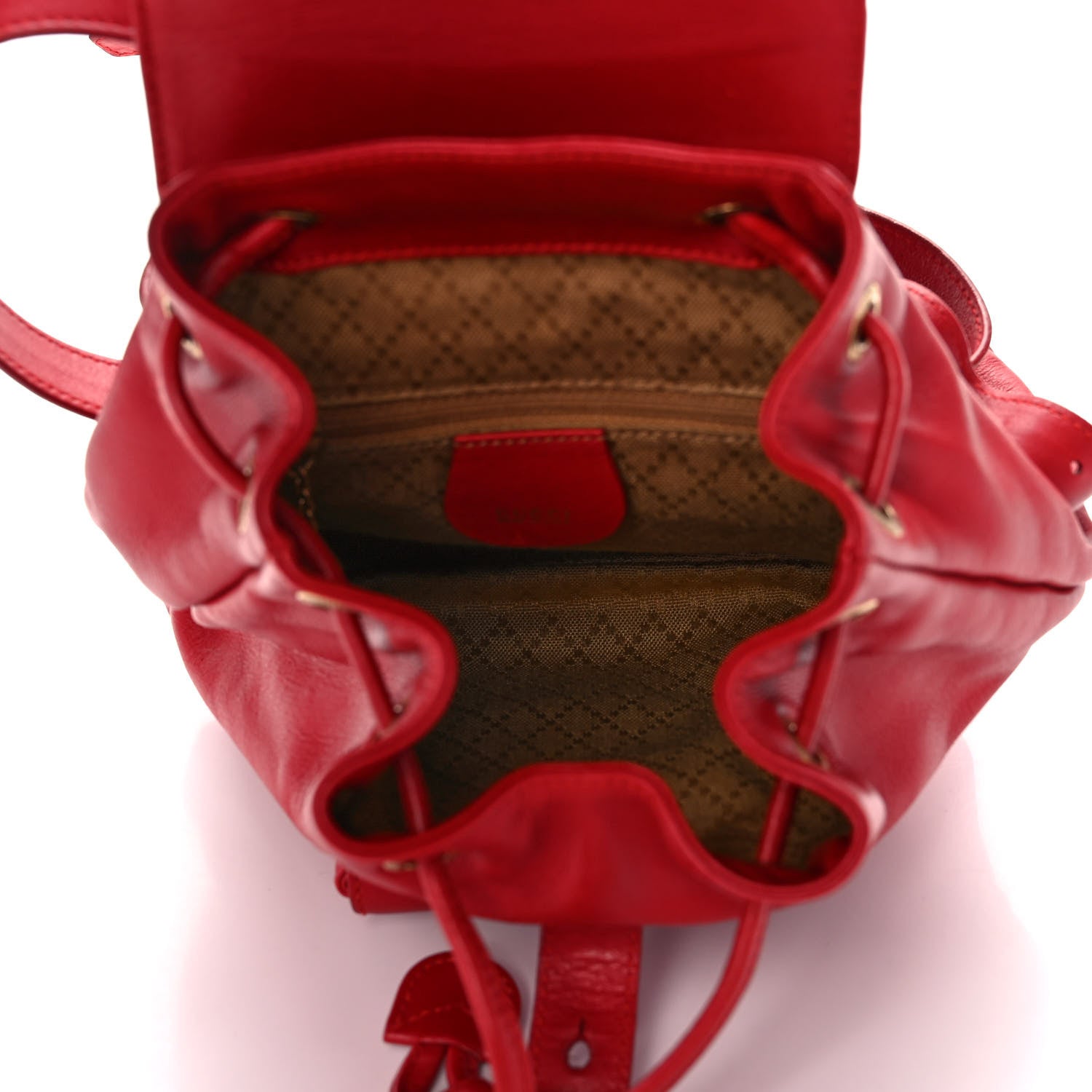 Gucci Calfskin Bamboo Mini Backpack Red 5 of 11