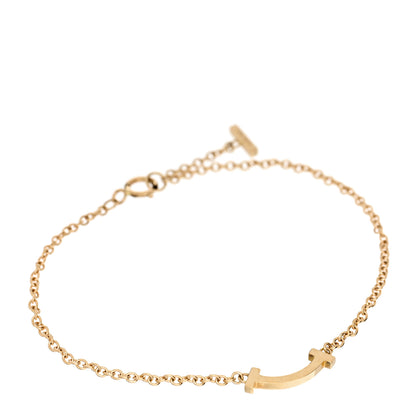 Tiffany 18K Yellow Gold Mini T Smile Bracelet 1 of 3