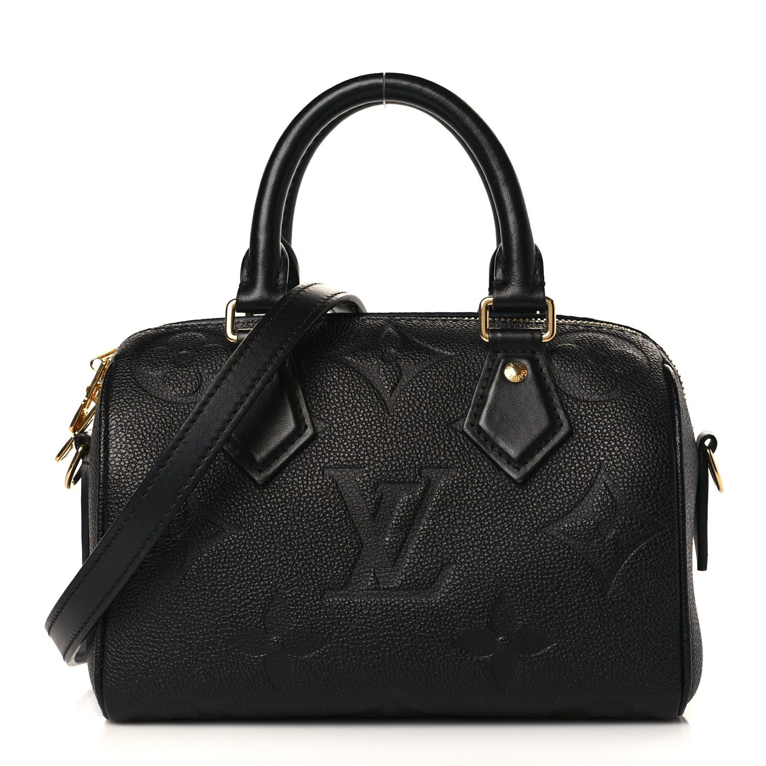 Louis Vuitton Empreinte Monogram Giant Speedy Bandouliere 20 Black 1 of 8