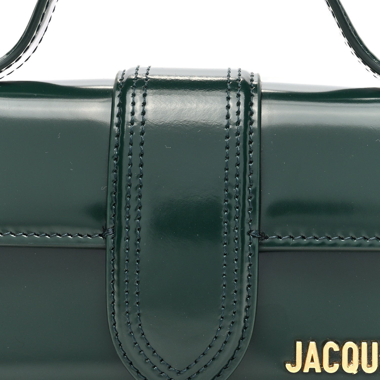 Jacquemus Glazed Calfskin Le Bambino Dark Green 7 of 9