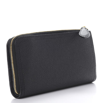 Burberry Grained Calfskin Zip Wallet Black 3 of 10