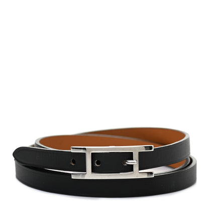 Hermes Chamonix Behapi Double Tour Bracelet T2 Black 1 of 6