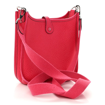 Hermes Taurillon Clemence Evelyne TPM Rose Extreme 2 of 12
