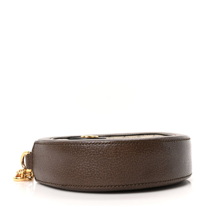 Gucci GG Supreme Monogram Web Mini Ophidia Round Shoulder Bag Brown 4 of 10