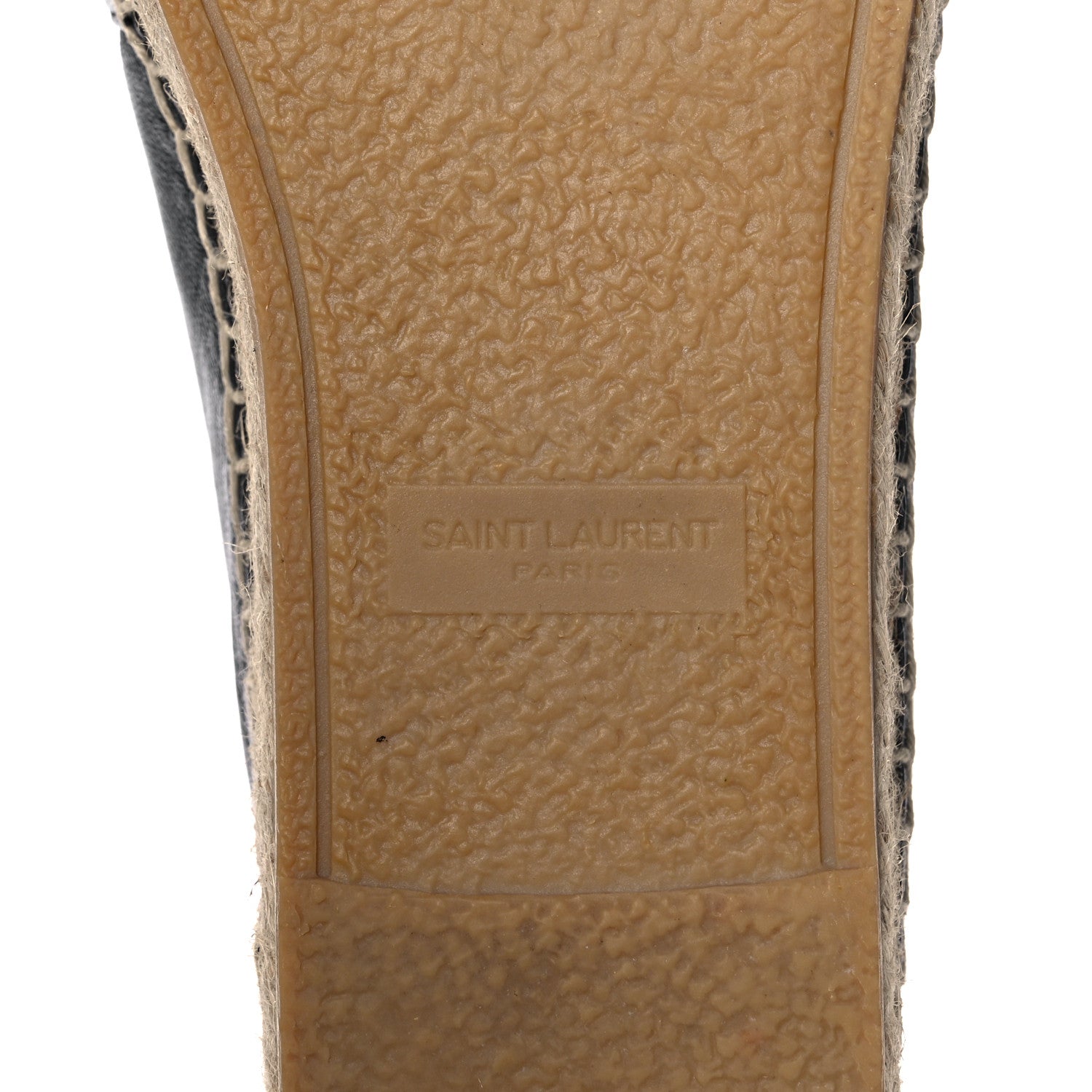 Saint Laurent Lambskin Monogram Espadrilles 38 Black 6 of 9
