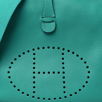 Hermes Taurillon Clemence Evelyne III PM Vert Jade 8 of 10