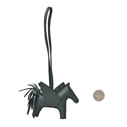 Hermes Milo Lambskin Grigri Rodeo Pegase Horse Bag Charm PM Vert Mangrove 2 of 4