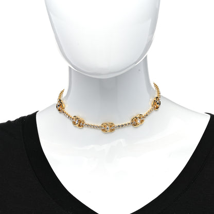 Chanel Metal Crystal CC Marquise Choker Gold 2 of 6