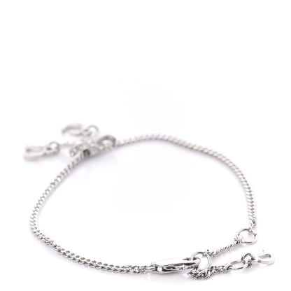 Christian Dior Crystal Bow CD Logo Bracelet Silver 3 of 4