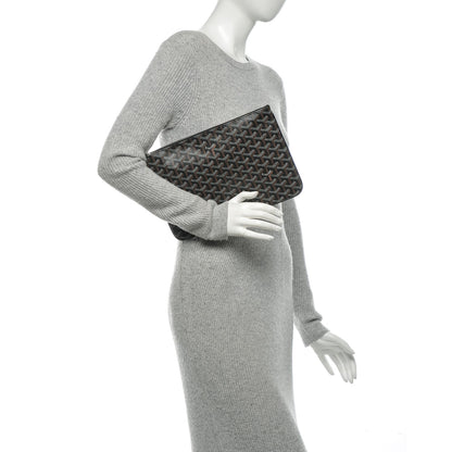 Goyard Goyardine Senat Pochette MM Black Gold 2 of 6