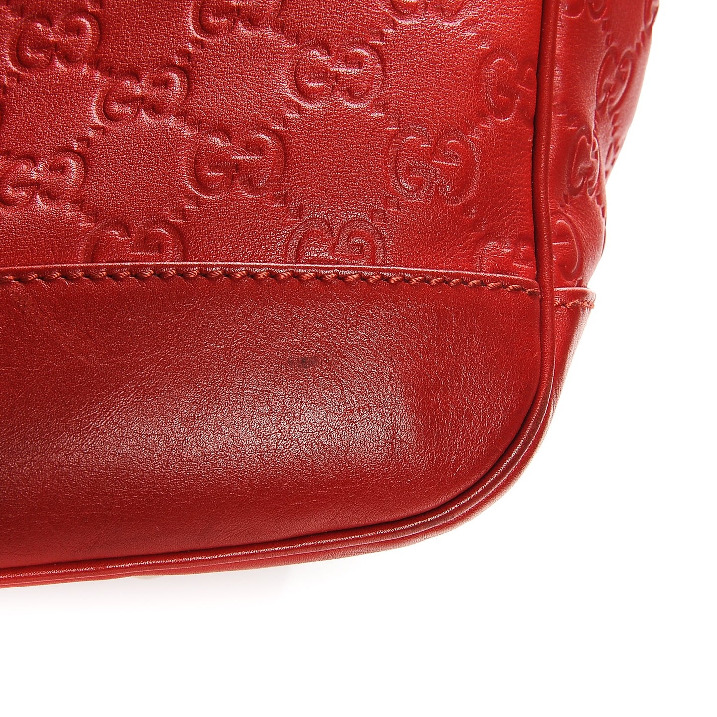 Guccissima Medium Valentine Top Handle Bag Red