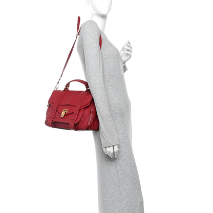 Proenza Schouler Lambskin Medium PS1 Satchel Raspberry 2 of 12
