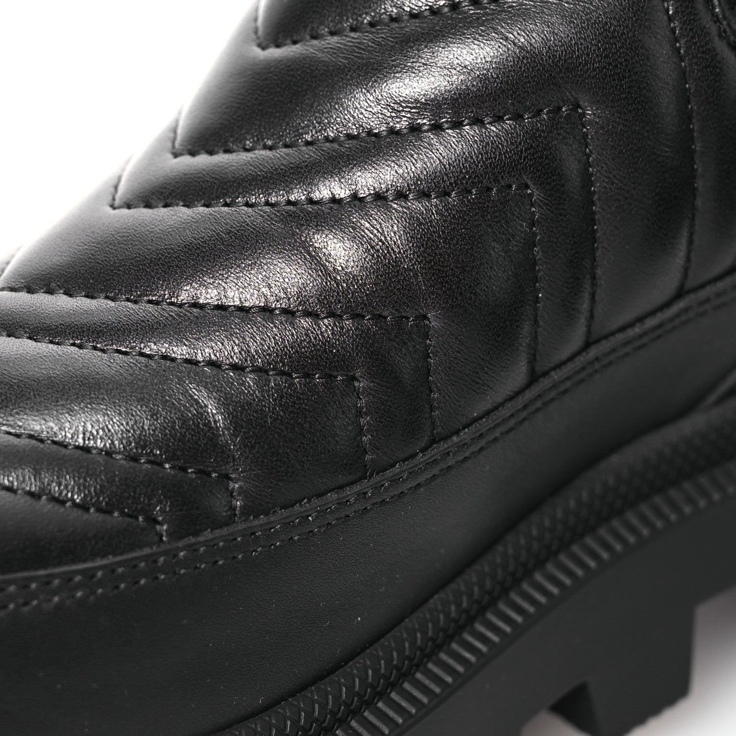 Gucci Calfskin Nappa Matelasse Frances Chelsea Boots 37 Black 11 of 12