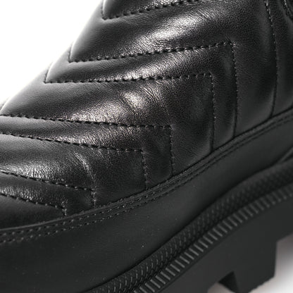 Gucci Calfskin Nappa Matelasse Frances Chelsea Boots 37 Black 11 of 12