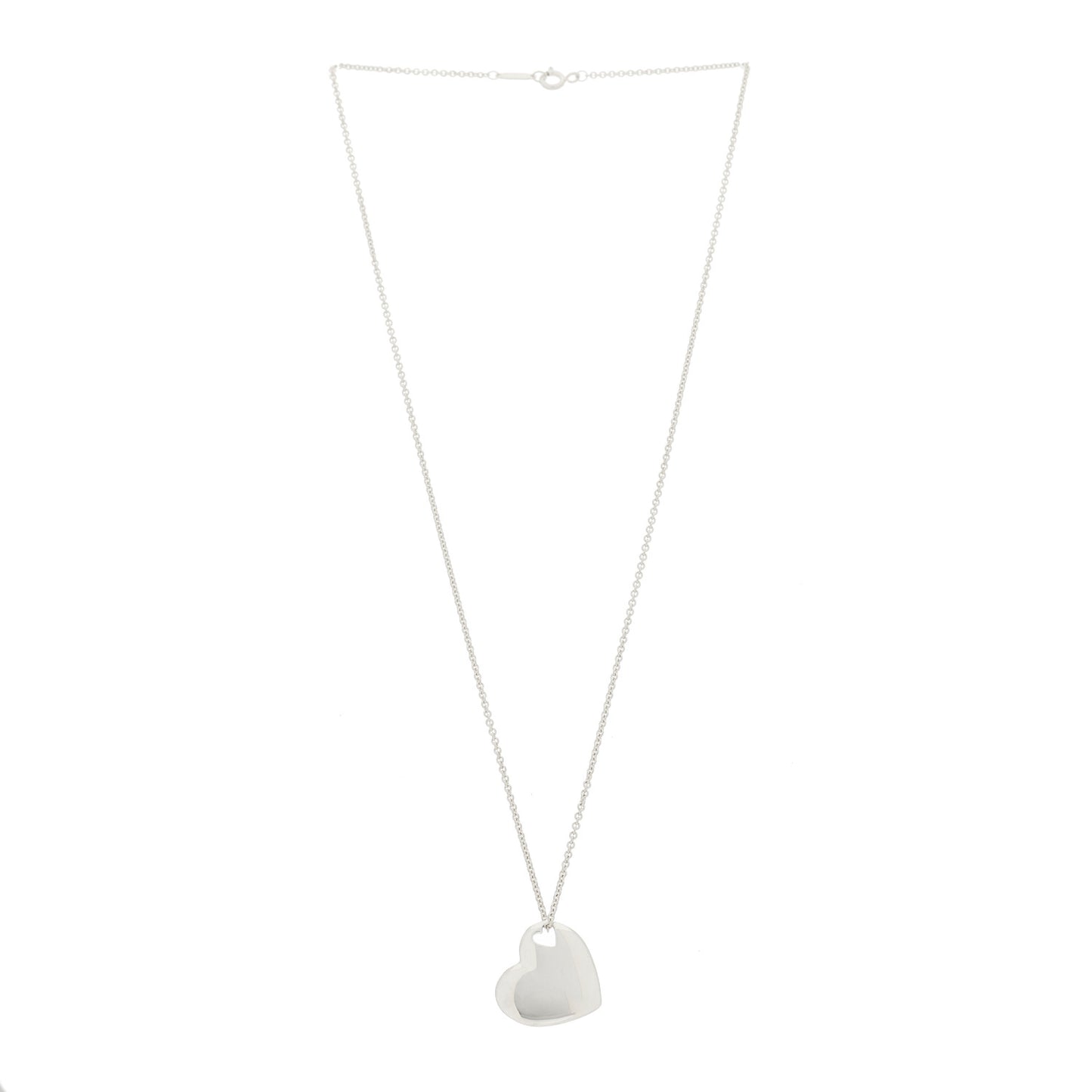 Sterling Silver Heart Cutout Pendant Necklace