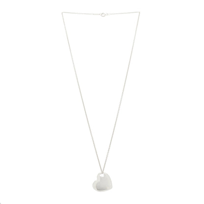 Tiffany Sterling Silver Heart Cutout Pendant Necklace 3 of 7