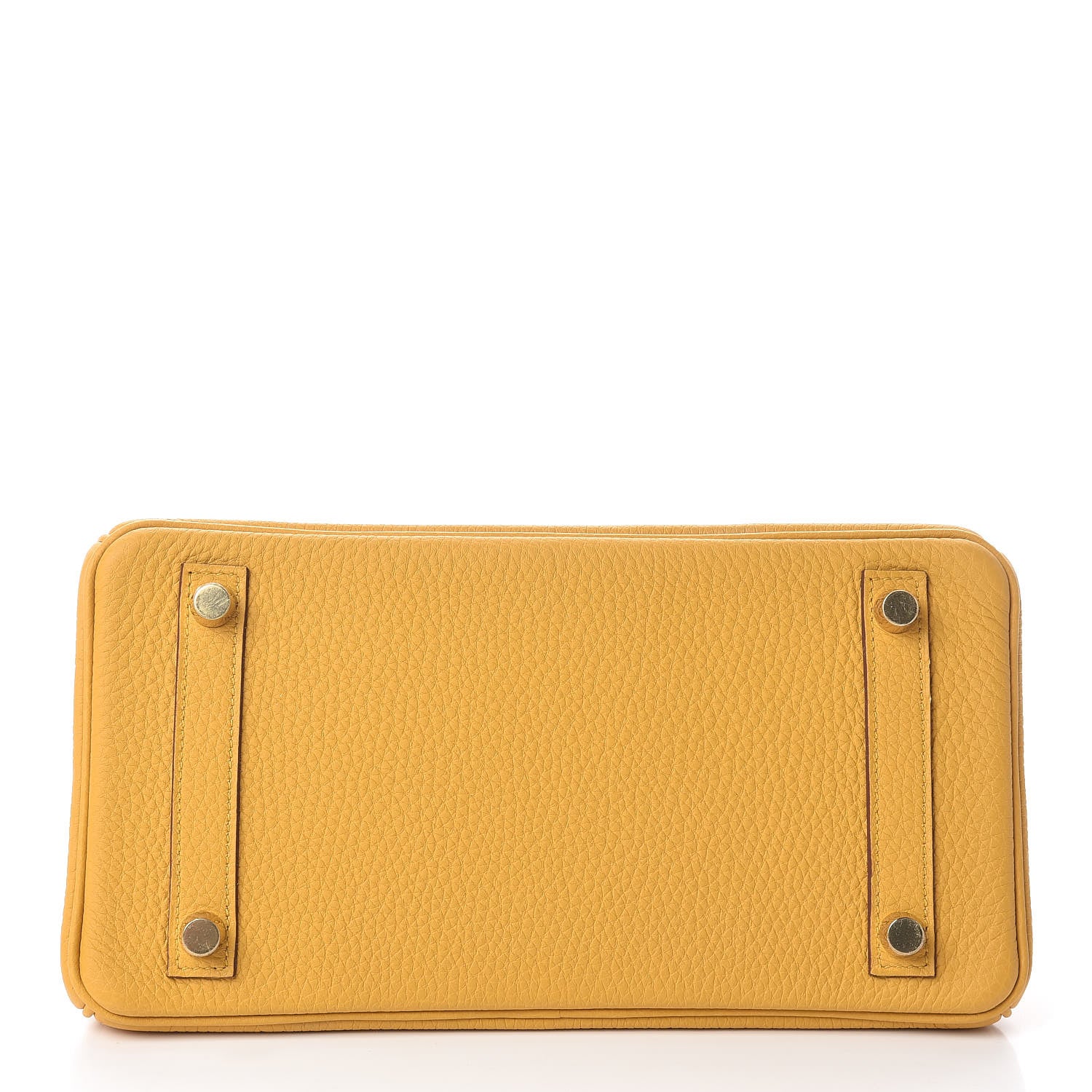 Hermes Togo Horseshoe Birkin 25 Jaune Ambre 6 of 12