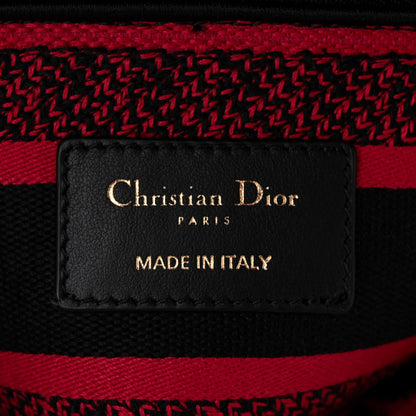 Christian Dior Canvas Mizza Embroidered Medium Lady D-Lite Fuchsia 6 of 10