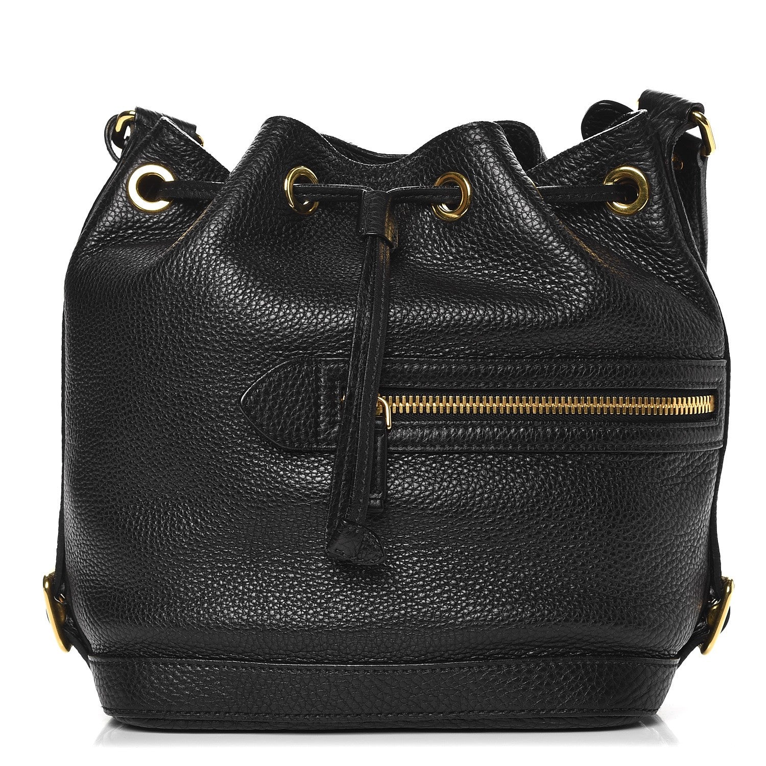 Prada Vitello Daino Drawstring Bucket Nero Black 1 of 10