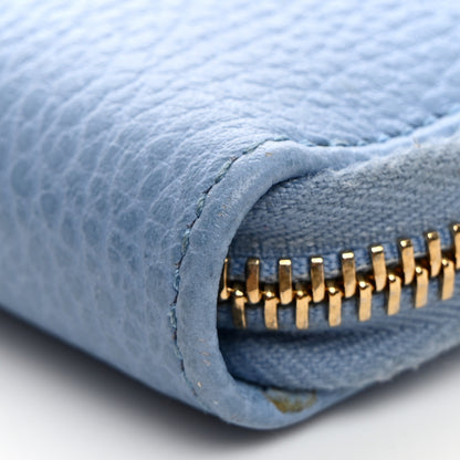 Gucci Dollar Calfskin Medium Swing Zip Around Wallet Light Blue 9 of 11