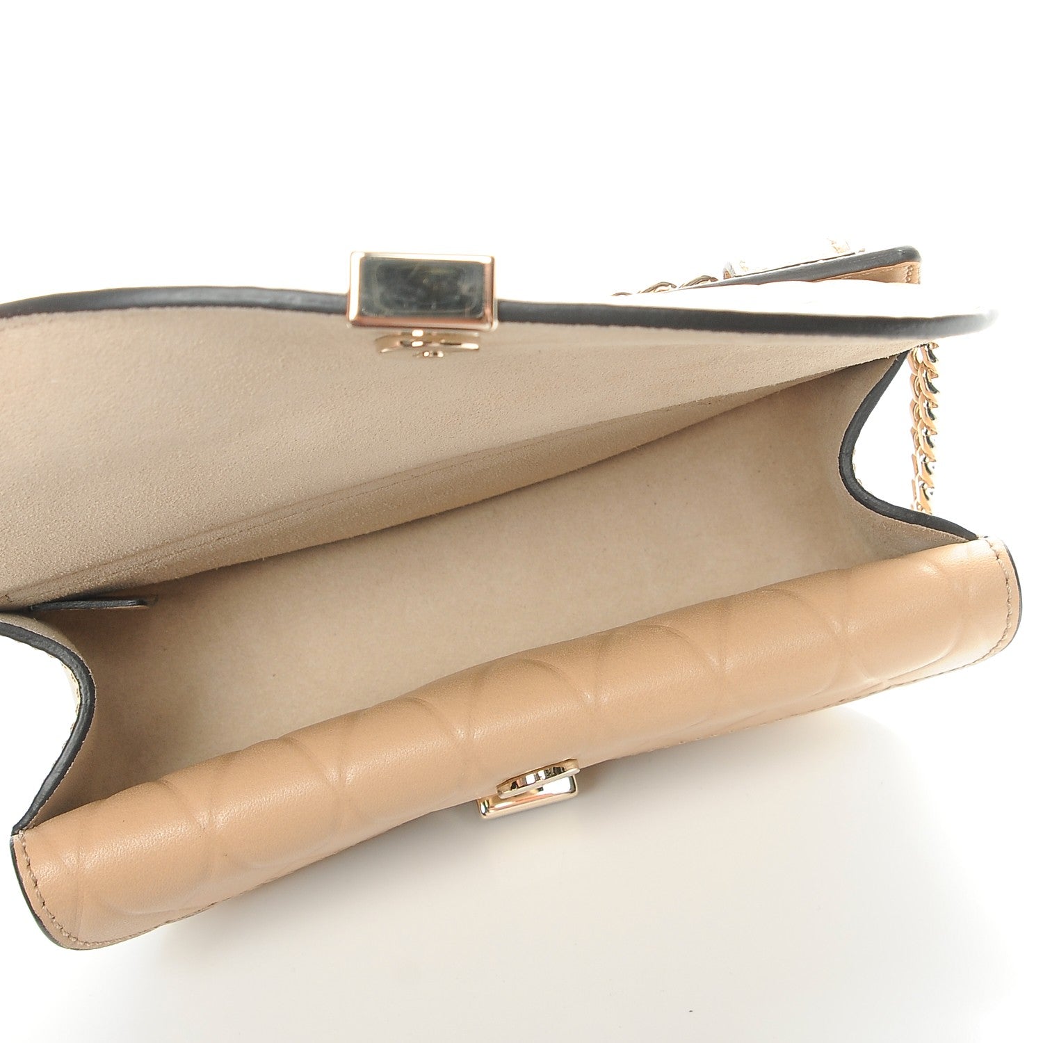 Chloe Calfskin Embossed Nano Georgia Crossbody Bag Sand 8 of 8