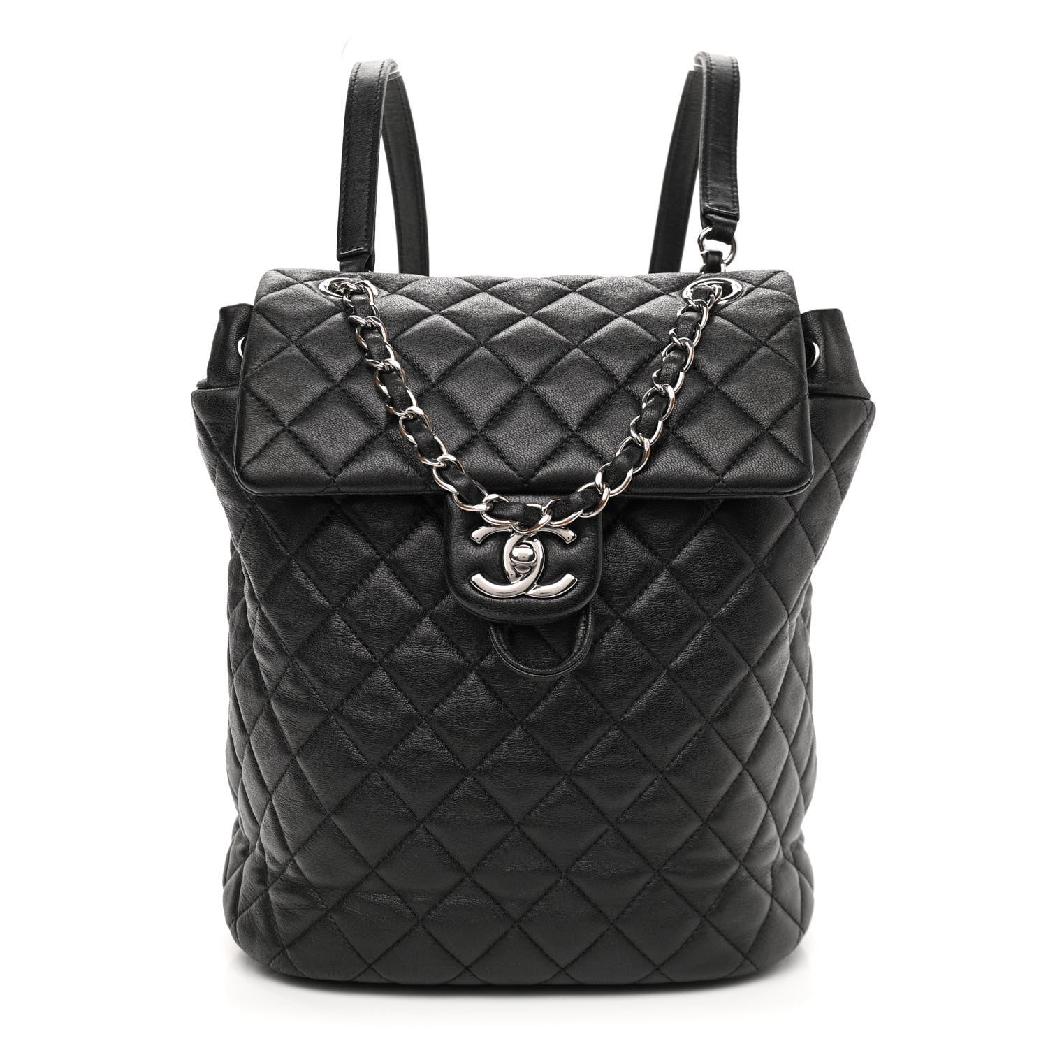 Chanel Calfskin Quilted Small Urban Spirit Backpack Black 1 of 10