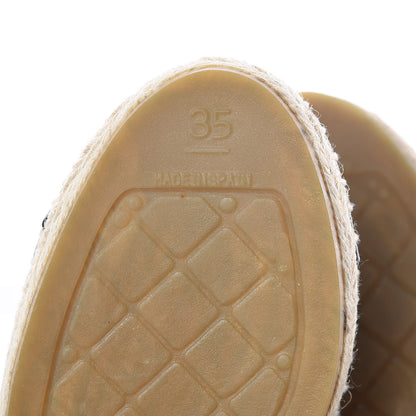 Chanel Fabric Patent CC Espadrilles 35 Multicolor Black 6 of 11
