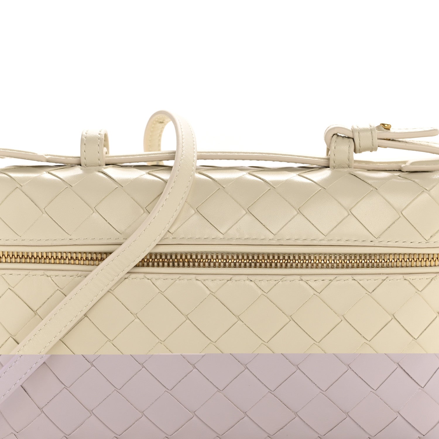 Bottega Veneta Calfskin Intrecciato Bang Bang Vanity Case Sea Salt 8 of 12